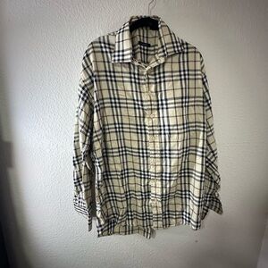 Plaid Button-Up Shirt